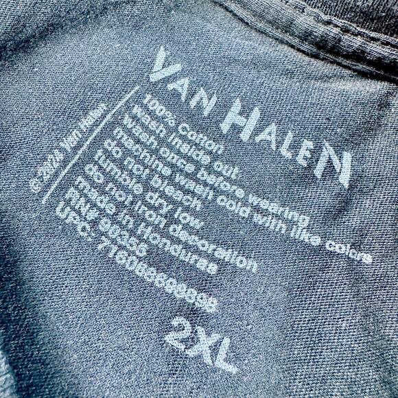 VAN HALEN Racing 84 Concert T Shirt Mens 2XL Black Band Graphic Print Tee - Picture 3 of 8